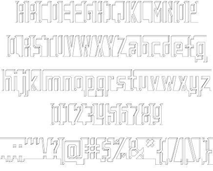 Bad Eyes Wireframe Windows font - free for Personal