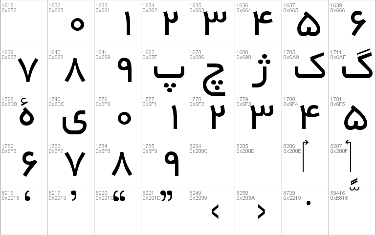 B Yekan Windows font - free for Personal