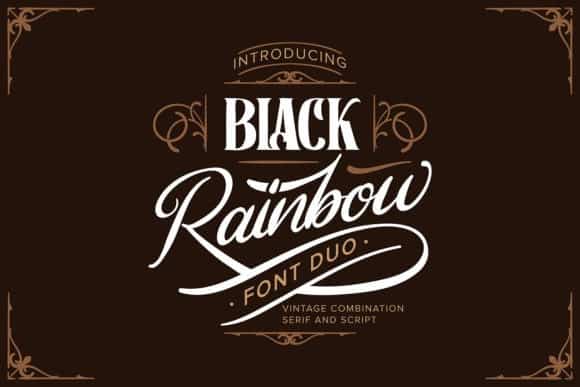 Black Rainbow Serif FREE
