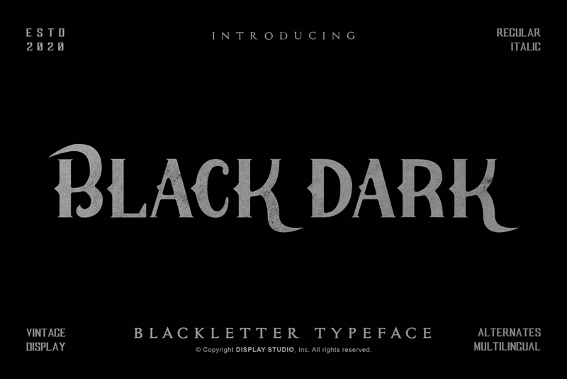 Black Dark Italic