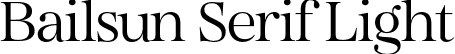 Bailsun Serif Light