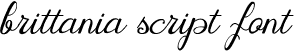 brittania script font