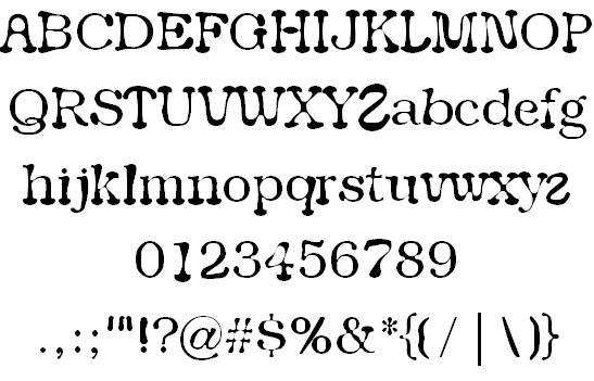 Bookworm Windows font - free for Personal