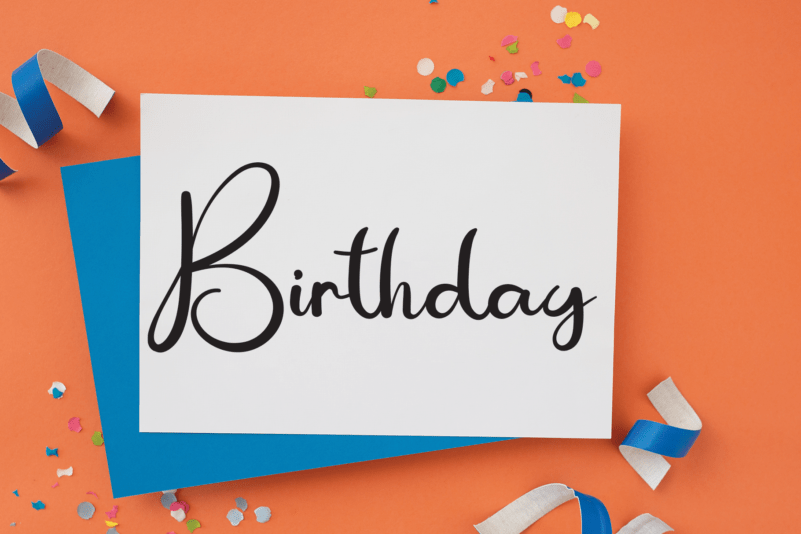 Birthday Signature Windows font - free for Personal