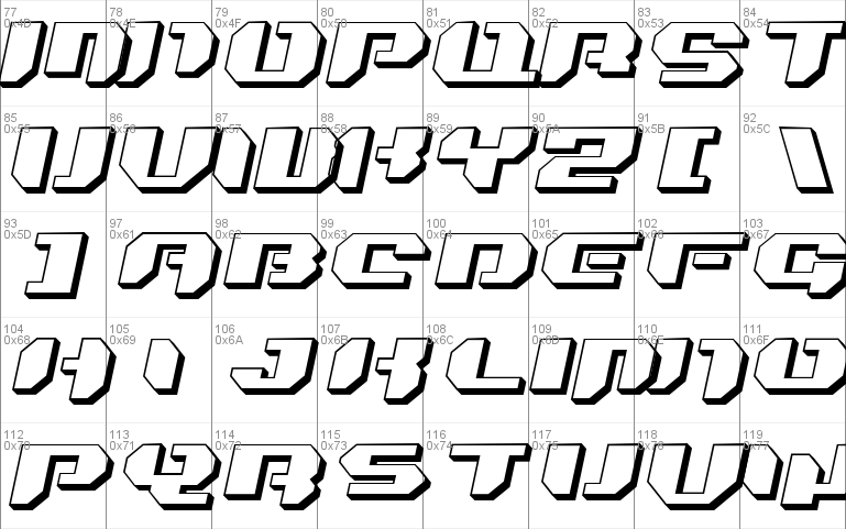 Bionic Kid Slanted 3d Font