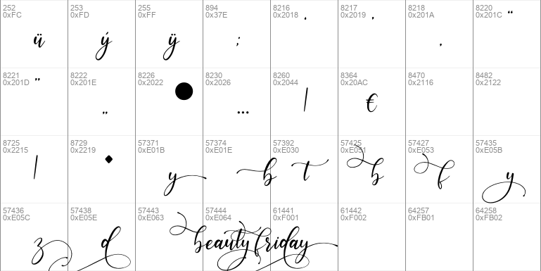 beauty friday calligraphy