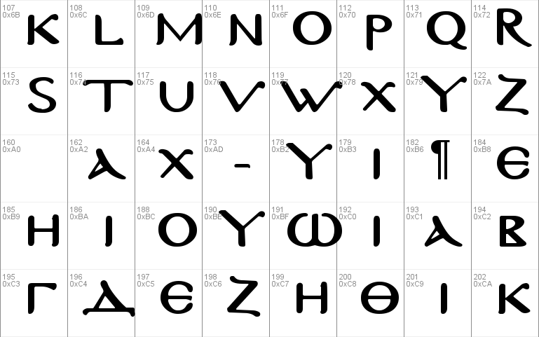 caligraphy greek byzantine font
