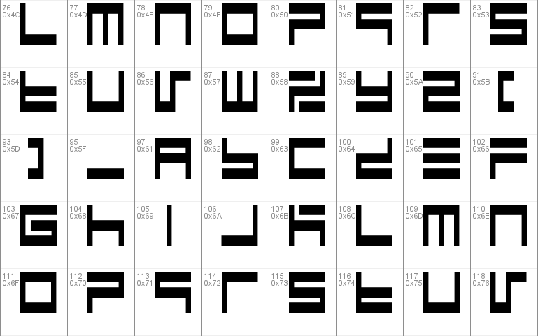 BM maze A9 Font