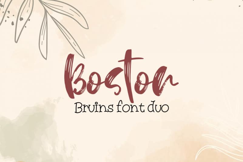 BostonBruins script font duo