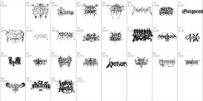 Logo black metal generator name Metal Band