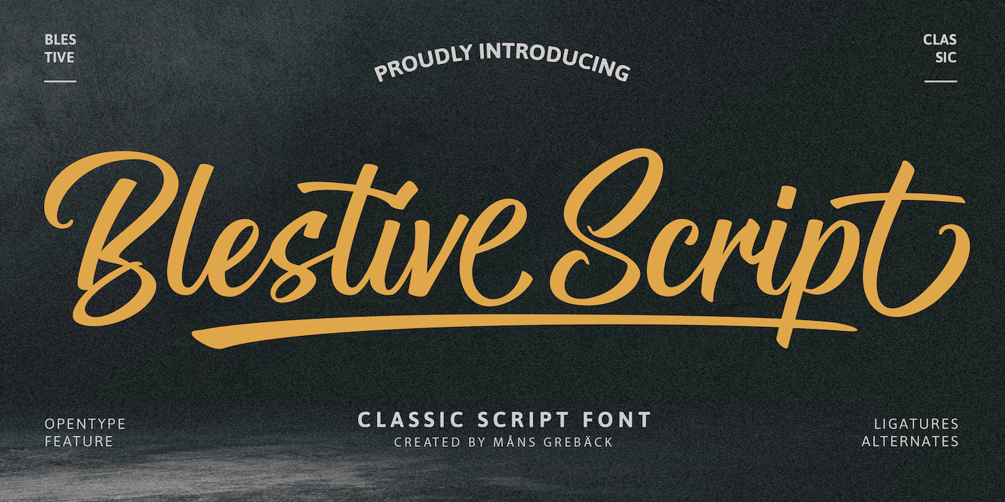 Blestive Script PERSONAL USE Windows font - free for Personal