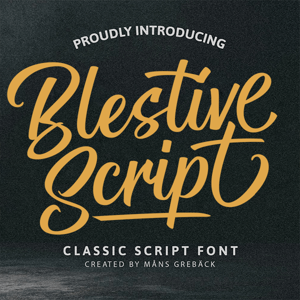 Blestive Script PERSONAL USE Windows font - free for Personal