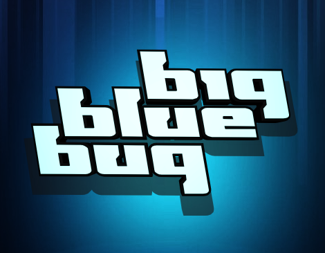 Big Blue Bug Thin Italic