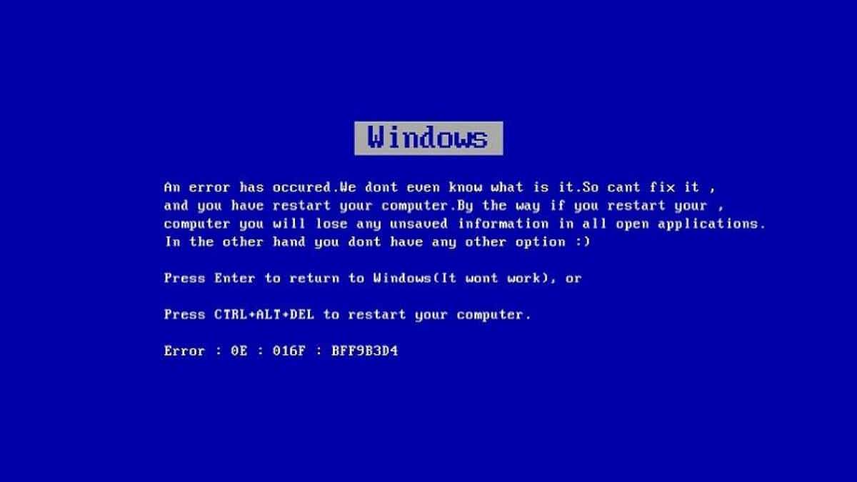 Blue Screen Personal Use