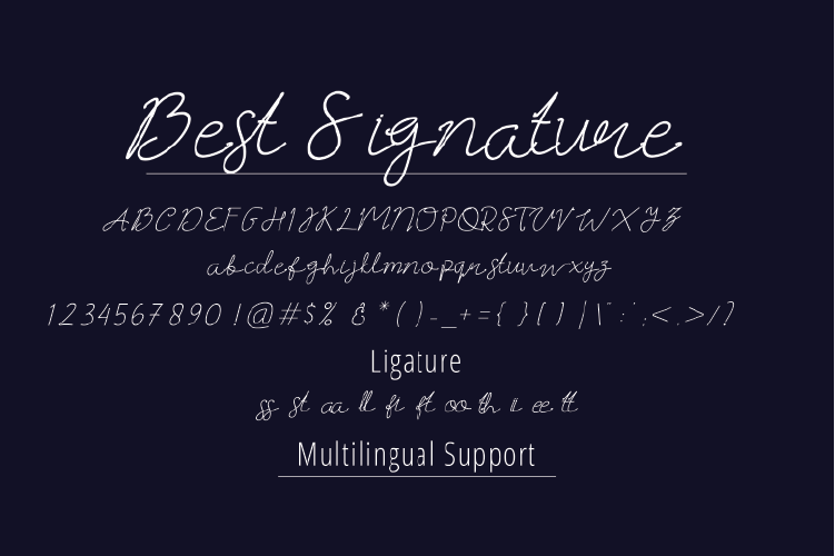 Best Signature Font handwritten
