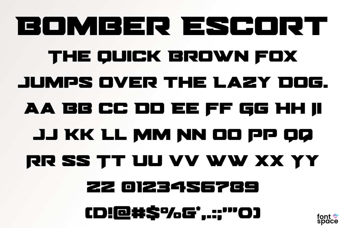 Bomber Escort Outline Italic