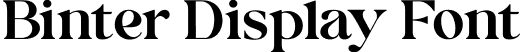 Binter Display Font