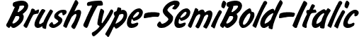 BrushType-SemiBold-Italic