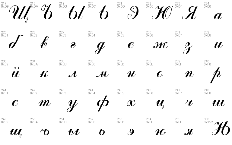 cyrillic cursive font