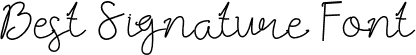 Best Signature Font