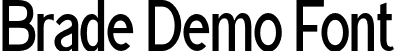 Brade Demo Font