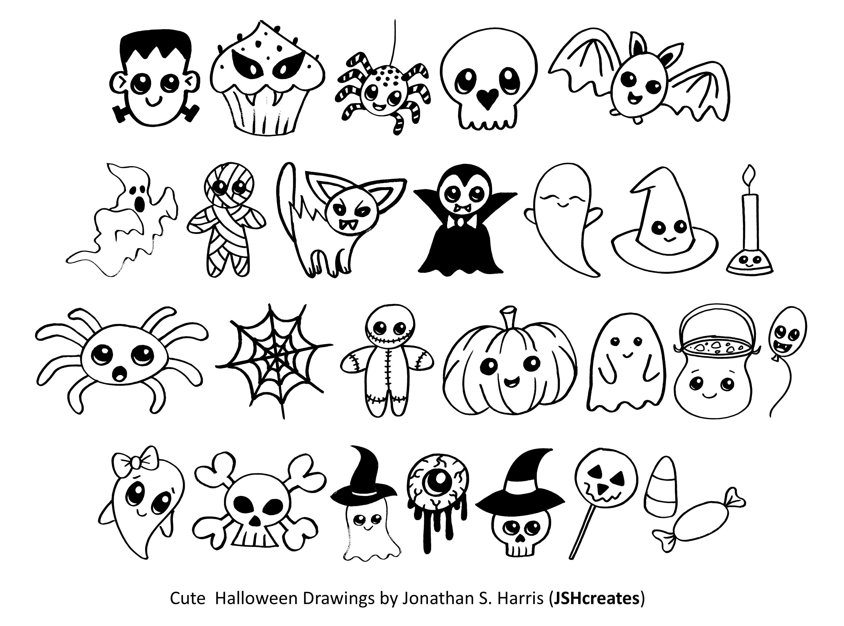 Cute Halloween Drawings