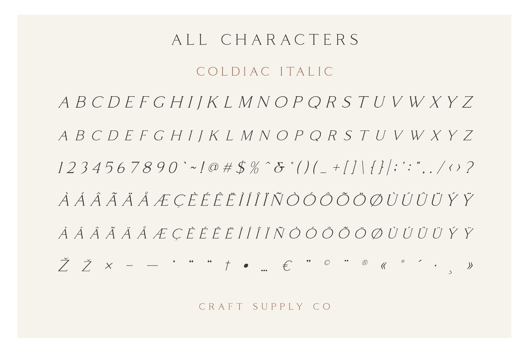 Coldiac Free Font Free For Personal