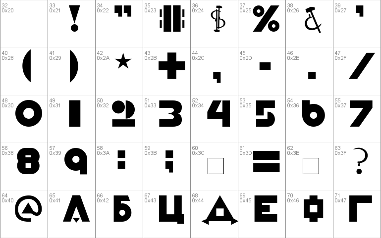 Constructivist-Cyrillic