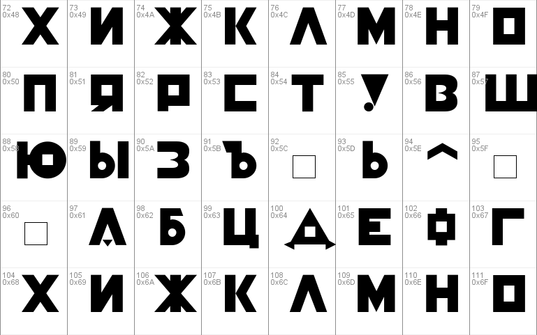 Constructivist-Cyrillic