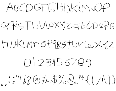 kindergarten handwriting font generator