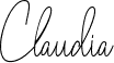 Claudia calligraphy