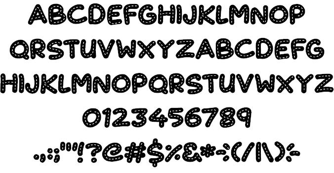 Kawaii Stitch Font Download - Fonts4Free