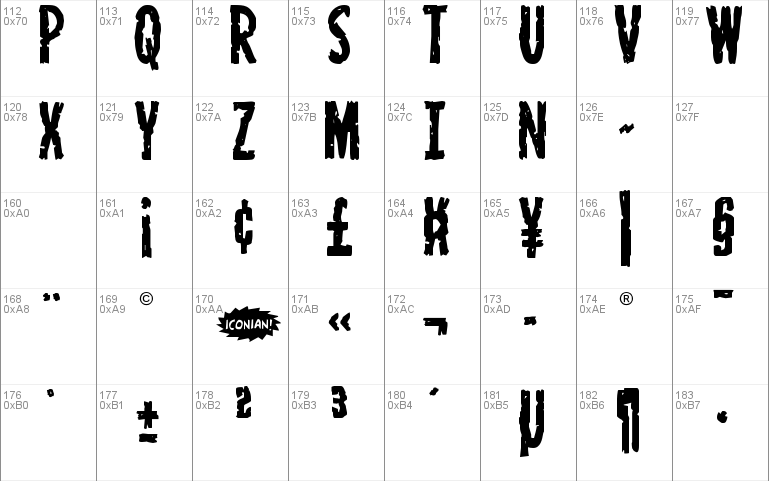 Carnival Corpse Expanded Font