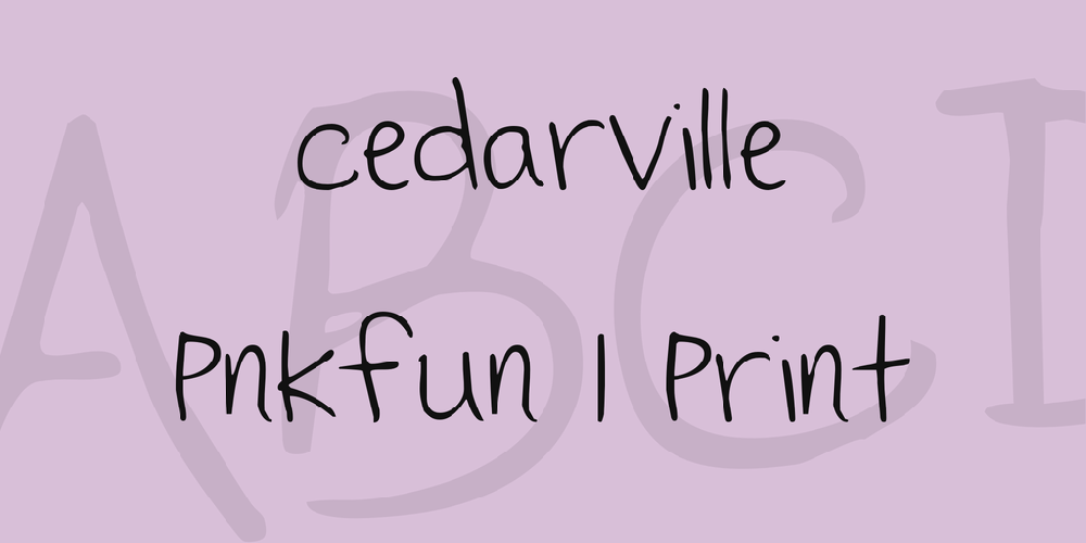 Cedarville Pnkfun 1 Print