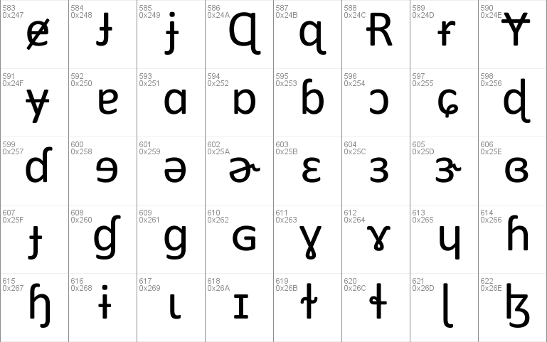 calibri font 3/8 character