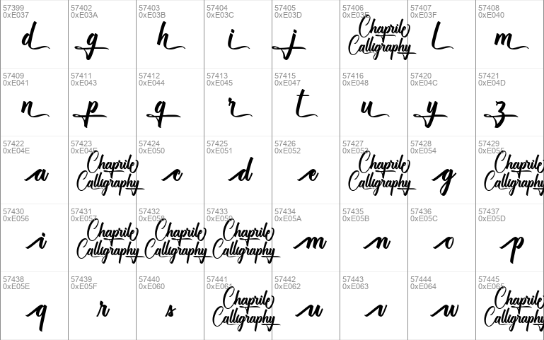 Chaprile Calligraphy