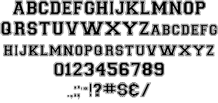Collegiate Heavy Outline Windows Font Free For Personal Commercial