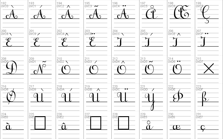 Cursif & Lignes