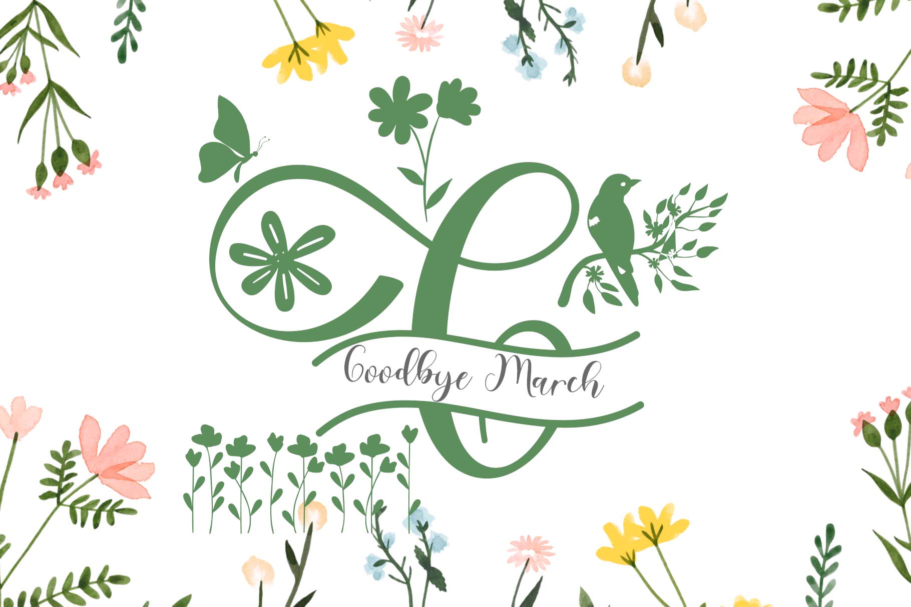 Cute Spring Monogram