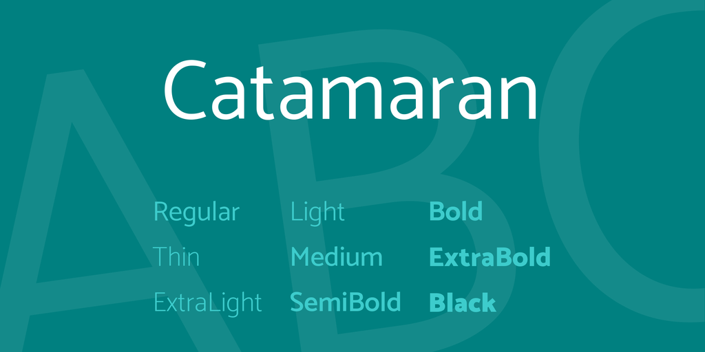 Catamaran Font Free For Personal Commercial