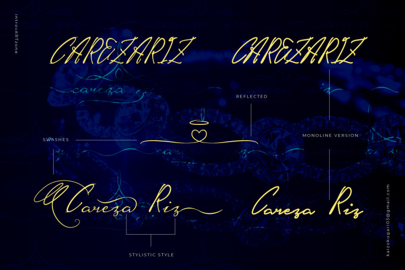 Careza Riz calligraphy