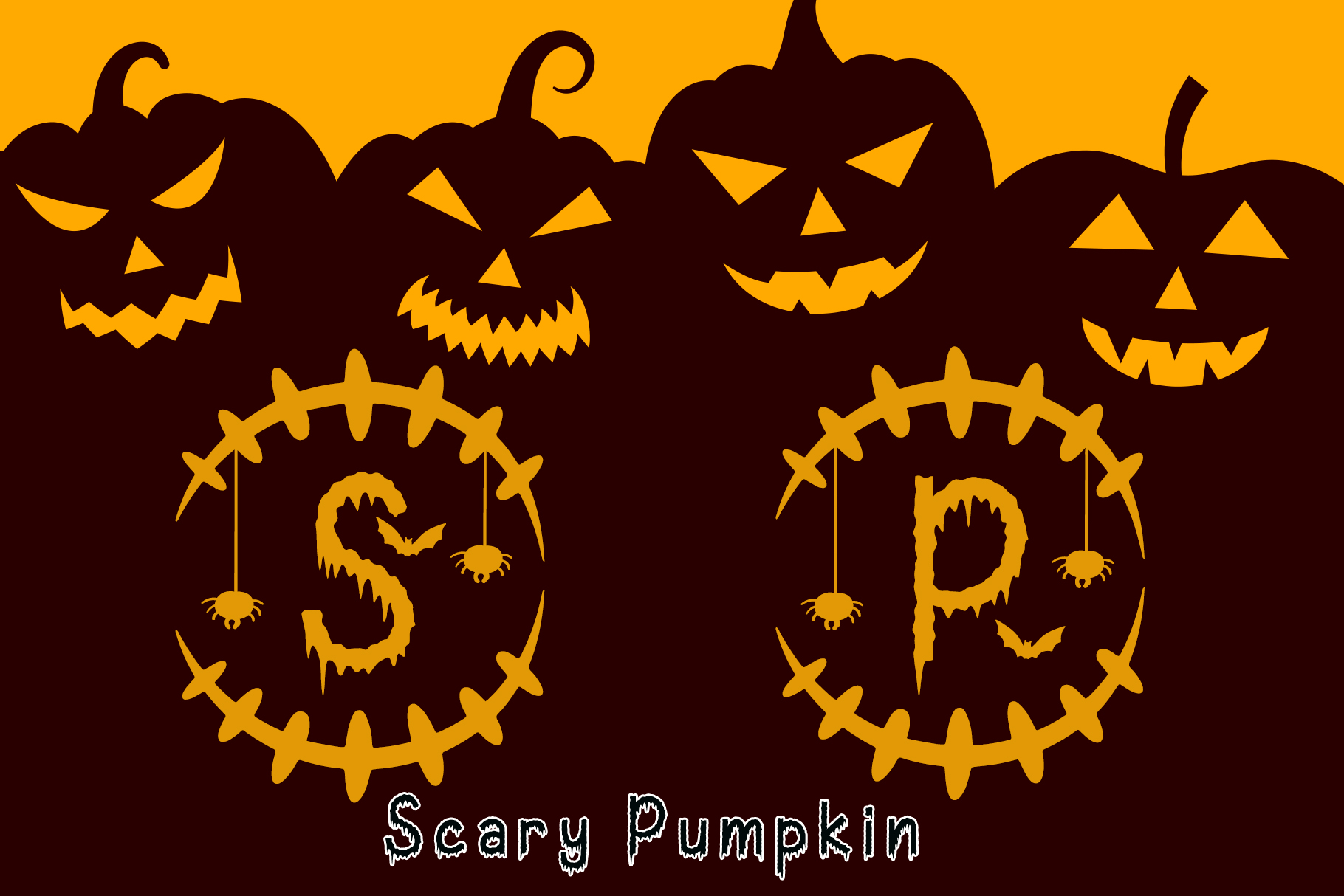 Creepy Halloween Monogram