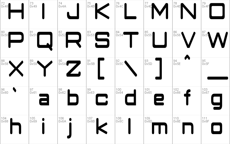 Classic Robot Condensed Windows font - free for Personal