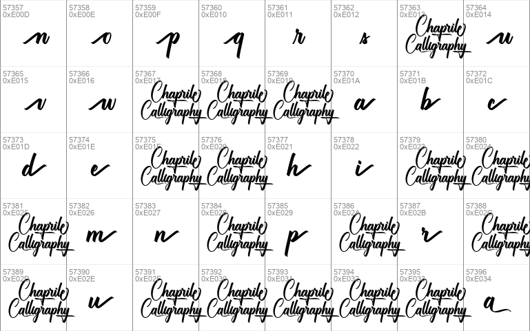 Chaprile Calligraphy beauty