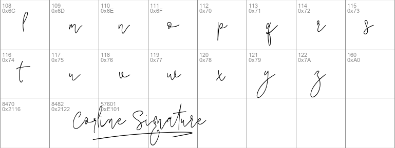 Corline Signature script