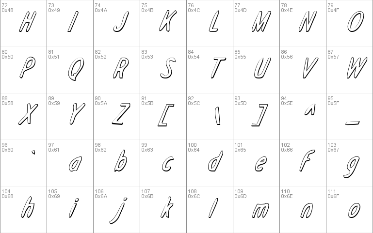 Drafting Table 3D Italic