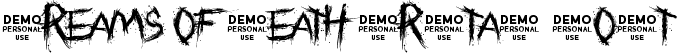 Dreams of Death Brutal Font