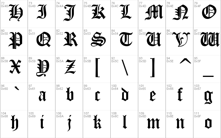 gothic fonts copy paste