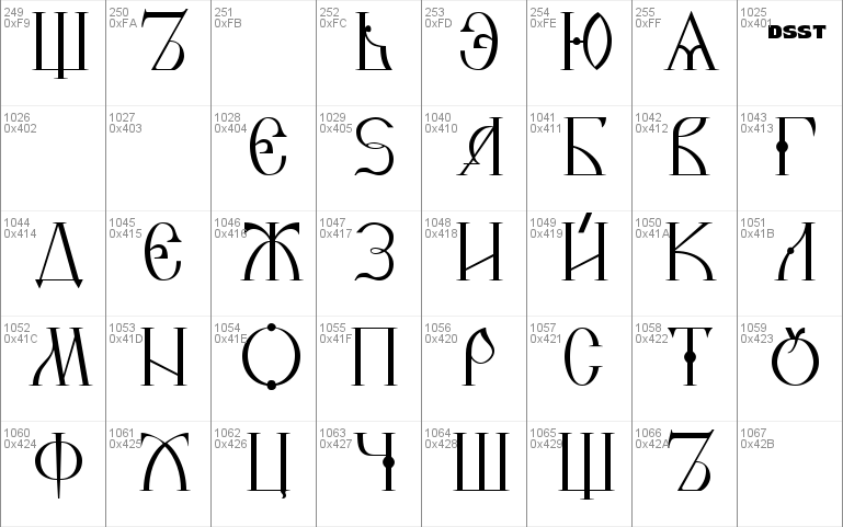 DS Russia Demo Font