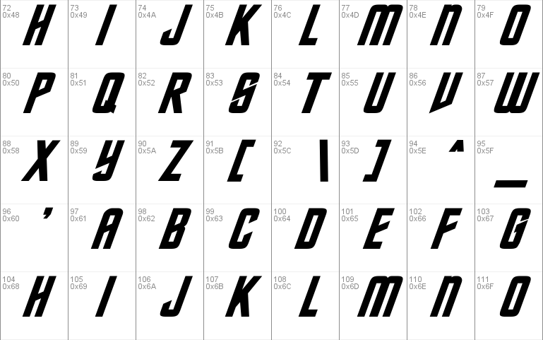 DIN Trek Kursywa Font